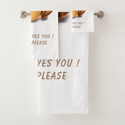 Funny Yellow Duck Playful Wink Smile - Benutzerdef Badhandtuch Set (Insitu)