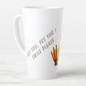 Funny Yellow Duck Playful Wink Smile - Benutzerdef Milchtasse (Linke Ecke)