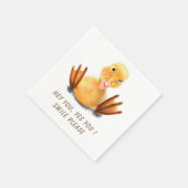Funny Yellow Duck Playful Wink Smile - Benutzerdef Serviette (Ecke)