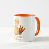 Funny Yellow Duck Playful Wink Smile - Benutzerdef Tasse (VorderseiteRechts)