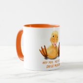 Funny Yellow Duck Smile Tasse - Benutzerdefinierte (Vorderseite Links)