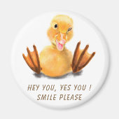 Funny Yellow Duckful Playful Magnet Lächeln Cartoo (Vorne)