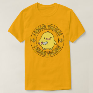 Funny Yellow Dufe mit Knife T-Shirt