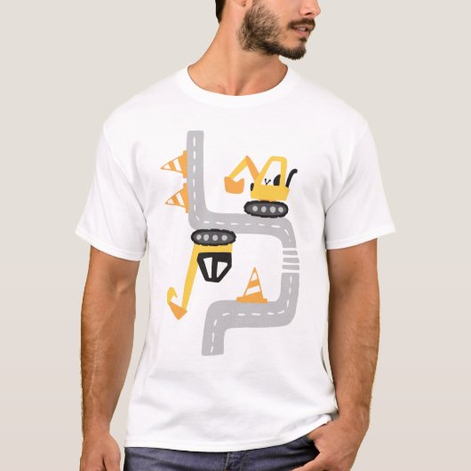 Funny Yellow Excavard T-Shirt (Vorderseite)