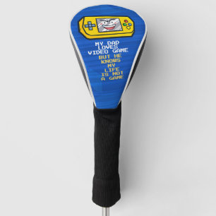 Funny Yellow Game Portable Vatertag Gruß Golf Headcover