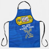 Funny Yellow Game Portable Vatertag Gruß Schürze (Vorderseite)