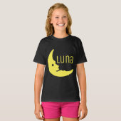 Funny Yellow Halblond Luna Typografie T-Shirt (Vorne ganz)
