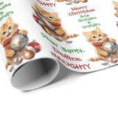 Funny Yellow Kitten definiert schöne Weihnachten Geschenkpapier (Rolleneckpunkt)