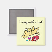 Funny Yellow Labrador Cartoon Magnet (Vorderseite/Rückseite)