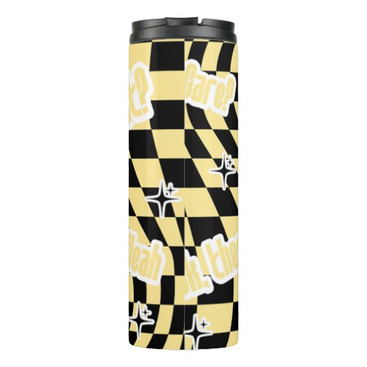 Funny Yellow Labubou-Inspired  Thermosbecher (Rückseite)