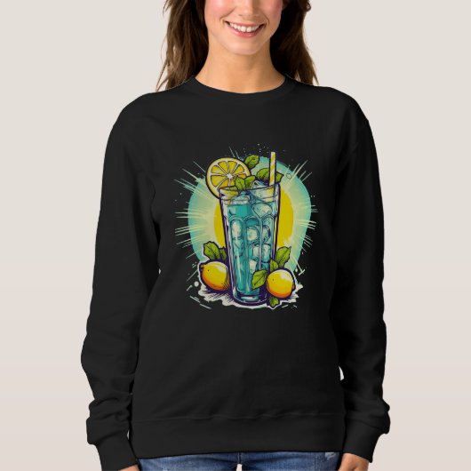 Funny yellow Limonade soft drink Sweatshirt (Vorderseite)