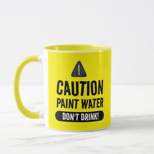 Funny Yellow Paint Water für Künstler Tasse (Links)