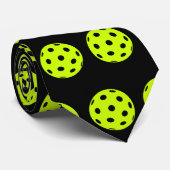 Funny Yellow Pickleball Neck Tie Krawatte (Gerollt)
