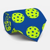 Funny Yellow Pickleball Neck Tie Krawatte (Gerollt)