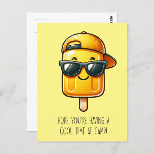 Funny Yellow Popsicle Pub Postcard Postkarte