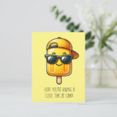 Funny Yellow Popsicle Pub Postcard Postkarte (Stehend Vorderseite)