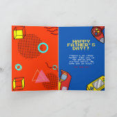 Funny Yellow Portable Vatertag Grußkarte Karte (Innenseite)