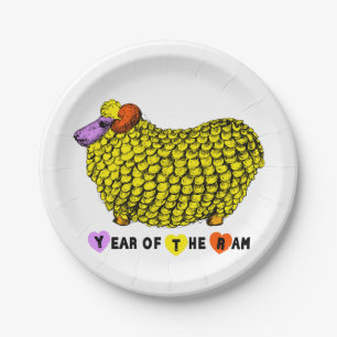 Funny Yellow Ram Chinese Year Zodiac Birthday PP Pappteller