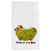 Funny Yellow Ram Chinese Year Zodiac Birthday SGB Kleine Geschenktüte (Rückseite)