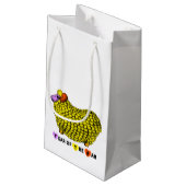 Funny Yellow Ram Chinese Year Zodiac Birthday SGB Kleine Geschenktüte (Rückseite Schrägansicht)