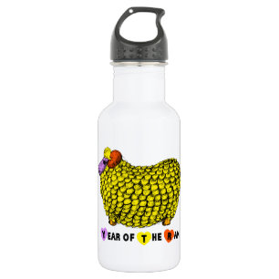 Funny Yellow Ram Chinese Year Zodiac Birthday WaB Trinkflasche