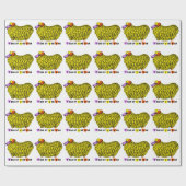 Funny Yellow Ram Chinese Year Zodiac Birthday WP Geschenkpapier (Flach)