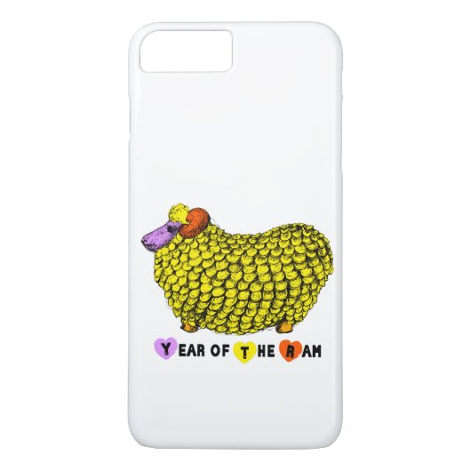 Funny Yellow Ram Chinesisches Jahr Zodiac iPhone Case-Mate iPhone Hülle (Rückseite)