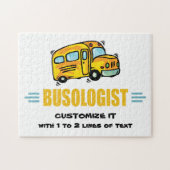 Funny Yellow School Busfahrer humorvoll Puzzle (Horizontal)