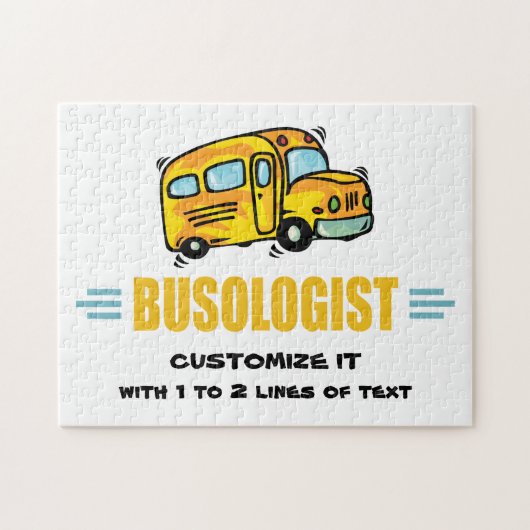 Funny Yellow School Busfahrer humorvoll Puzzle (Horizontal)
