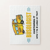 Funny Yellow School Busfahrer humorvoll Puzzle (Vertikal)