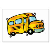 Funny Yellow School Busfahrer humorvoll Tischnummer (Rückseite)