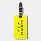 FUNNY YELLOW Stopp! ICH BIN NICHT DEIN Gepäckanhänger (Vorderseite vertikal)