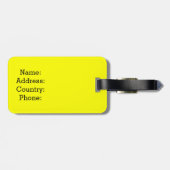 FUNNY YELLOW Stopp! ICH BIN NICHT DEIN Gepäckanhänger (Rückseite horizontal)