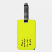 FUNNY YELLOW Stopp! IHR MÖCHST MEINEN EIGENTÜMER N Gepäckanhänger (Rückseite vertikal)