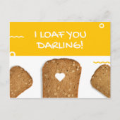Funny Yellow Toasty Brot Cheesy Postkarte (Vorderseite)