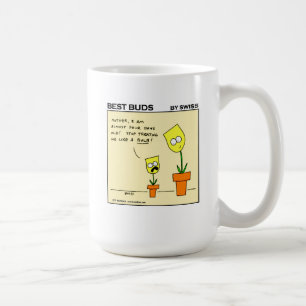 Funny Yellow Tulips Mama Cartoon Kaffeetasse