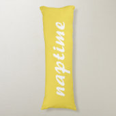Funny Yellow und White Naptime Seitenschläferkissen (Vorderseite Vertikal)