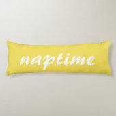 Funny Yellow und White Naptime Seitenschläferkissen (Vorderseite)