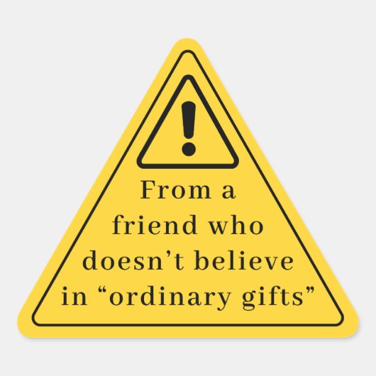 Funny Yellow Warning Sticker | Happiness Alert (Vorderseite)