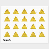 Funny Yellow “Warning” Triangle Gift Sticker (Blatt)