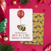 Funny Yellow Weihnachten Bee Merry and Bright Chri