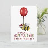 Funny Yellow Weihnachten Bee Merry and Bright Chri (Stehend Vorderseite)