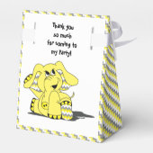 Funny Yellow Zickzack Albern Elephant Party FavorB Geschenkschachtel (Rückseite)