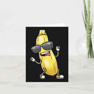 Funny Yellow Zucchini Tanz für Gemüseliebhaber Karte