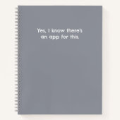Funny Yes I know There is a App Sarcastic Qoute Notizblock (Vorderseite)