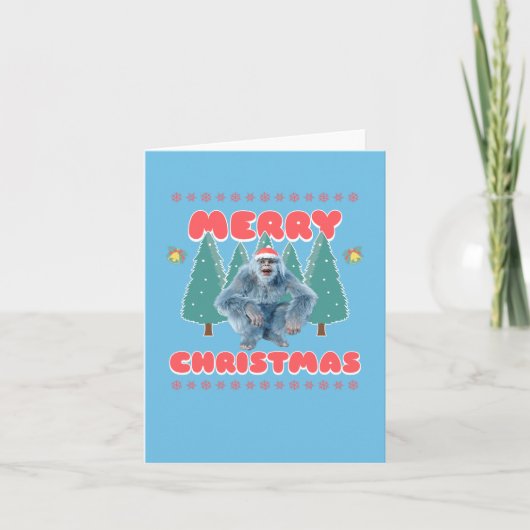 Funny Yeti - Frohe Weihnachten (Vorderseite)