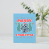 Funny Yeti - Frohe Weihnachten (Stehend Vorderseite)