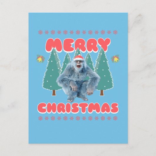Funny Yeti - Frohe Weihnachten (Vorderseite)