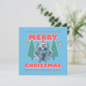 Funny Yeti - Frohe Weihnachten (Stehend Vorderseite)