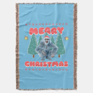 Funny Yeti - Frohe Weihnachten Decke